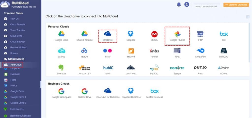 connect-google-photos-multcloud